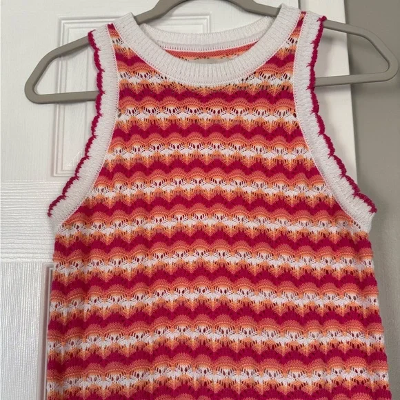 LOFT colorful knit scalloped tank sweater - Picture 2 of 10